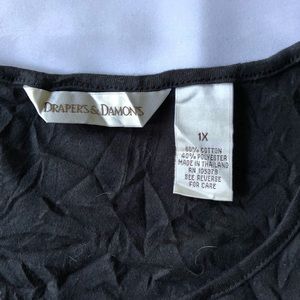 Women Drapers & Damons Size 1X Black Color Sleeveless Top - 1188